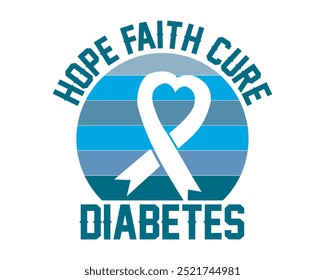 Diabetes Awareness I Wear Blue Para Diabetes Awareness Crush Tipo 1 Diabetes Luchamos Juntos Diabetes Warrior Noviembre Llevamos Blue Hope Faith Cure