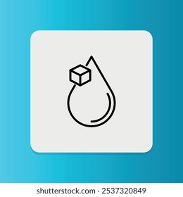 Diabetes Care. Editable stroke. Vector illustration