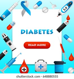 Diabetes concept. Vector illustration