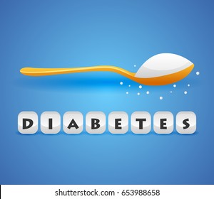 Diabetes-Konzept. Vektorgrafik