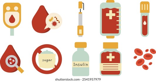 Diabetes Equipment Element Vector Art