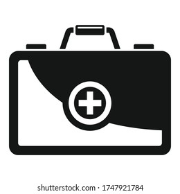 Diabetes first aid kit icon. Simple illustration of diabetes first aid kit vector icon for web design isolated on white background