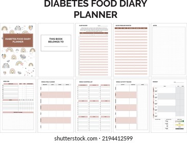 Diabetes food Diary planner, to record my new food intolerance journey with.