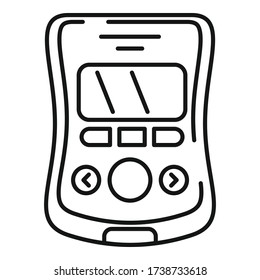 Symbol für Diabetes-Glukometer. Konkretes Diabetes-Glukometer-Vektorsymbol für Webdesign isoliert auf weißem Hintergrund