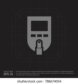 Diabetes Glucometer Icons - Black Creative Background