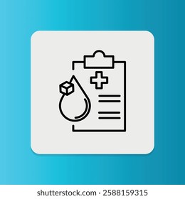 Diabetes icon. Editable stroke. Vector illustration	