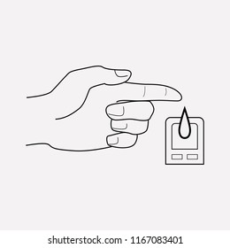 Diabetes icon line element. Vector illustration of diabetes icon line isolated on clean background for your web mobile app logo design.