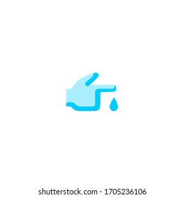 icono de la diabetes. simple, plano, azul. icono médico y sanitario. 