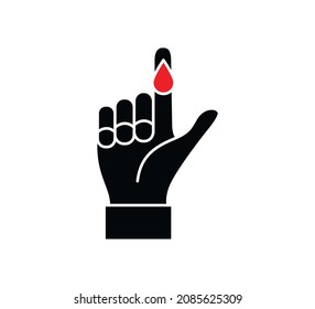 Diabetes icon vector logo design flat illustration