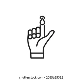 Diabetes icon vector logo design flat illustration