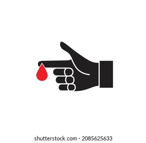 Diabetes icon vector logo design flat illustration