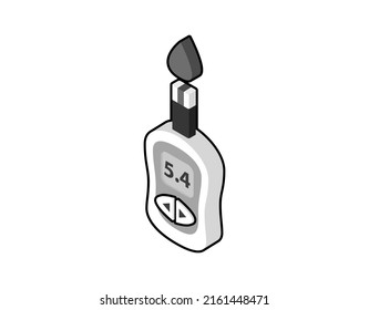Diabetes isometric design icon. Vector web illustration. 3d colorful concept