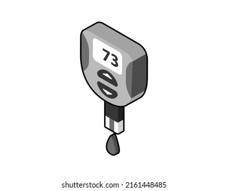 Icono de diseño isométrico de la diabetes. Ilustración web de vectores. 3.ª colorida concepción