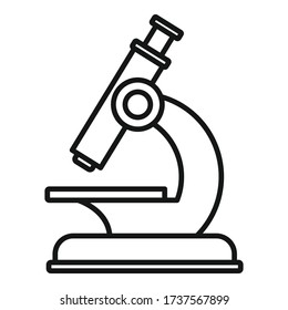 Diabetes microscope icon. Outline diabetes microscope vector icon for web design isolated on white background