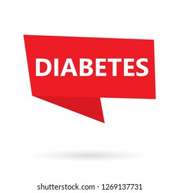 diabetes on a speach bubble- vector illustration