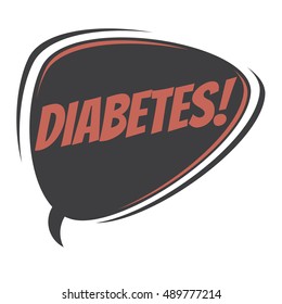 diabetes retro cartoon balloon