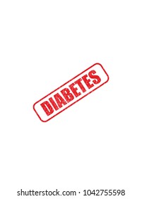Diabetes stamp red