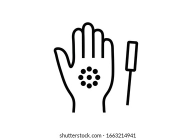 Diabetes, ícono de la sangre del azúcar. Icono de elemento de medicina. Icono de línea delgada.