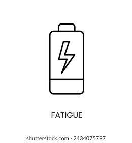 Vector de línea de fatiga de síntomas de la diabetes con el trazo editable