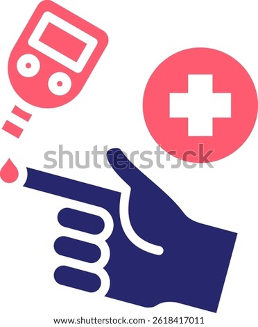 Diabetes Test Icon Fill Vector Illustration
