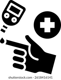 Diabetes Test Icon Glyph Vector Illustration
