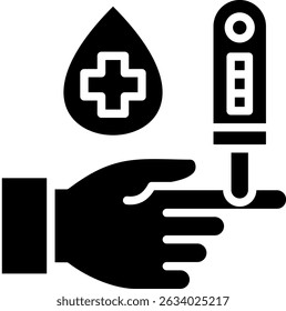 Diabetes Test Icon Glyph Vector Illustration
