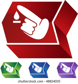 Juego de iconos de prueba de diabetes