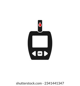 Icono de prueba de la diabetes o Icono de prueba de la diabetes aislado. Mejor icono de prueba de diabetes para aplicaciones móviles, sitios web, elemento de diseño de pruebas de diabetes y más.