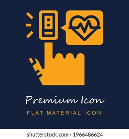 Diabetes Test premium material ui ux isolated vector icon in navy blue and orange colors