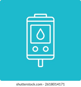 Ícone vetorial de Teste de diabetes. Pode ser usado para impressão, aplicativos móveis e da Web.