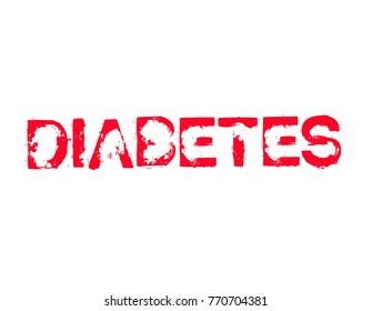 Diabetes. Typographic stamp visualisation concept Original series.