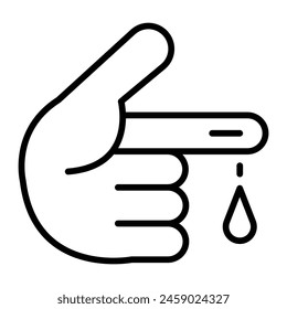 Diabetes Vector Line Icon Design