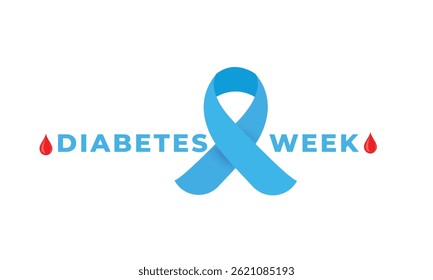 Semana do Diabetes. fundo, faixa, cartão, cartaz, modelo. Ilustração vetorial.