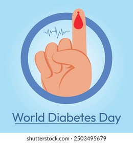 Diabetes, world diabetes day design concept.