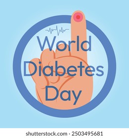 Diabetes, world diabetes day design concept.