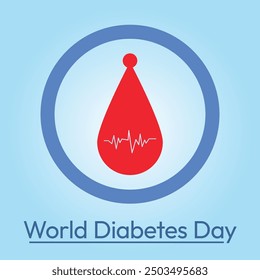 Diabetes, world diabetes day design concept.