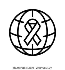 diabetes world day line icon vector. diabetes world day sign. isolated contour symbol black illustration