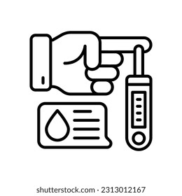 Diabetic Emergency icon in vector. Illustration