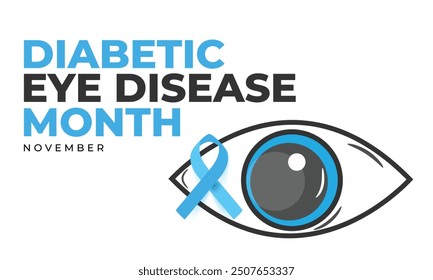 Diabetic Eye Disease Month. background, banner, card, poster, template. Vector illustration.