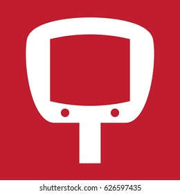 Diabetic icon on red background