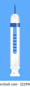 Diabetic Insulin Syringe icon vector. Diagnosis hyperglycemia concept vector. Measurement of sugar level. Insulin pen illustration. Diabetes week, day, month