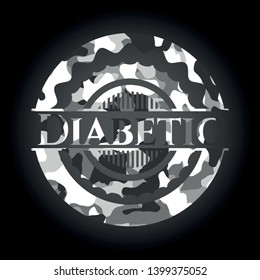 Diabetic on grey camo pattern