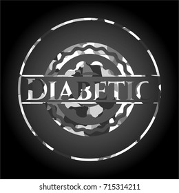 Diabetic on grey camo pattern