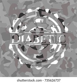 Diabetic on grey camo pattern