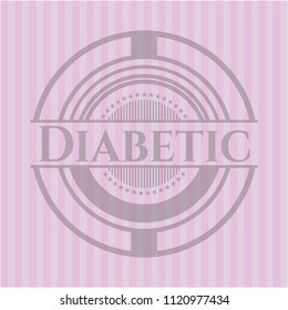 Diabetic pink emblem