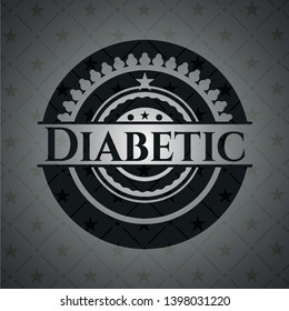 Diabetic realistic dark emblem. Vector Illustration. Detailed.