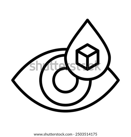 Diabetic Retinopathy icon line vector illustration