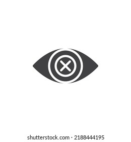 Diabetic retinopathy vector icon. filled flat sign for mobile concept and web design. Eye disease glyph icon. Symbol, logo illustration. Vector graphics