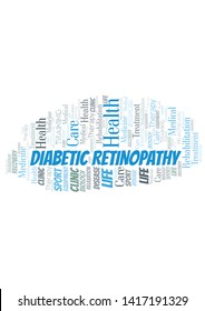 Diabetic Retinopathy word cloud. Wordcloud made with text only.
