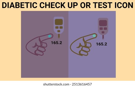 Symboldesign für Diabetestest oder -prüfung